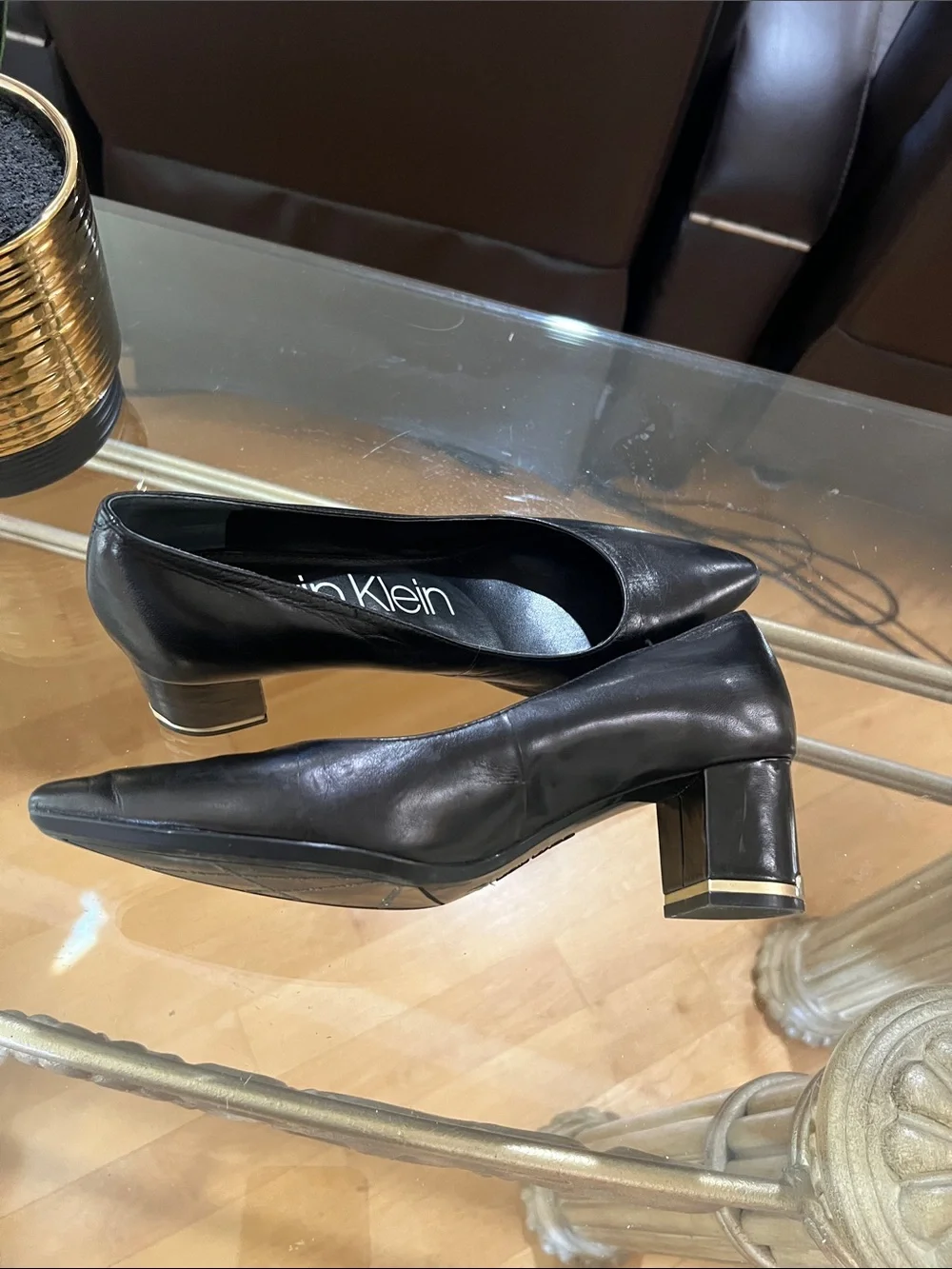 Calvin Klein Black Pointed-Toe Women's Pumps